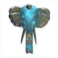 Elephant Head - Gold & Turquoise - Large