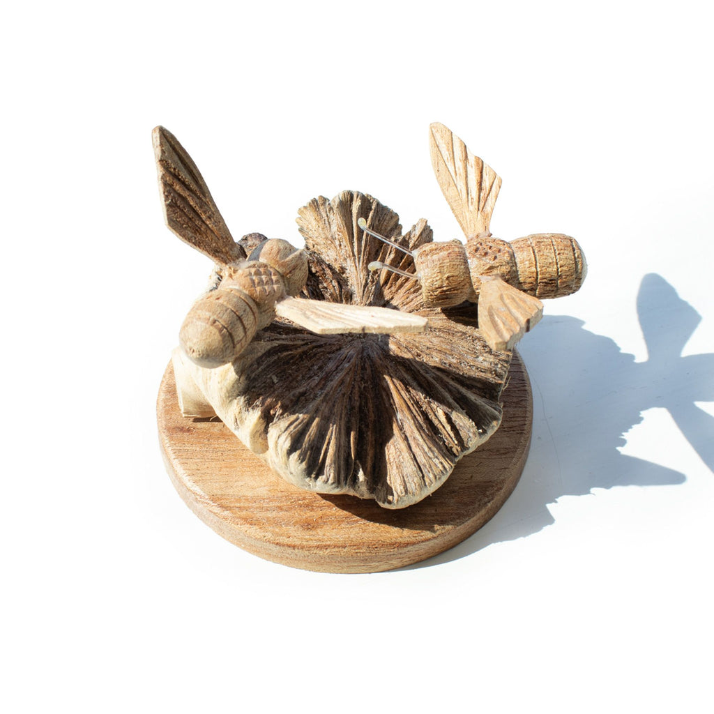 Bees in The Works - Parasite Wood Art Carving