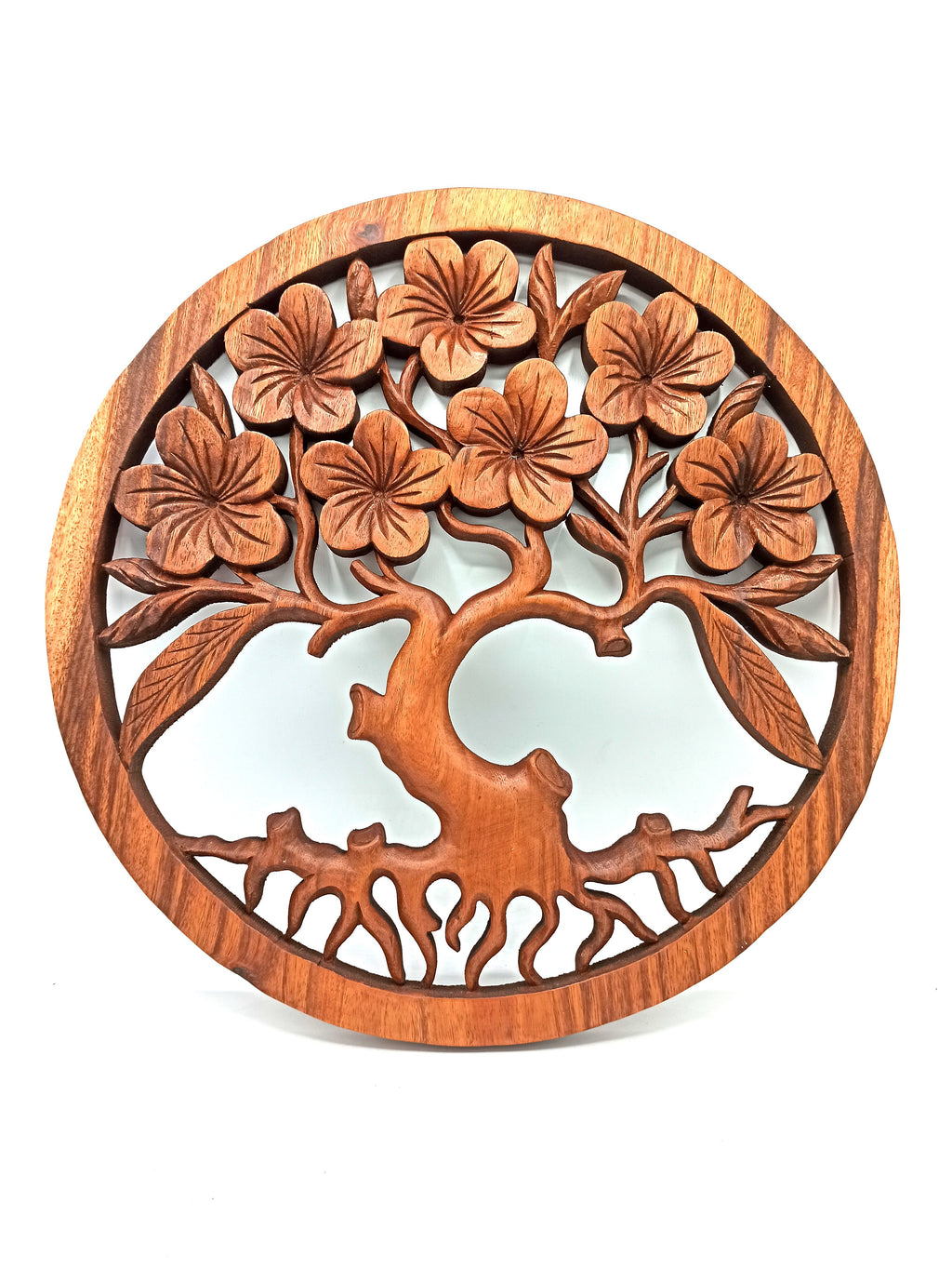 Wooden Panel - 40cm - Tree of Life Frangipani
