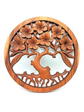 Wooden Panel - 40cm - Tree of Life Frangipani