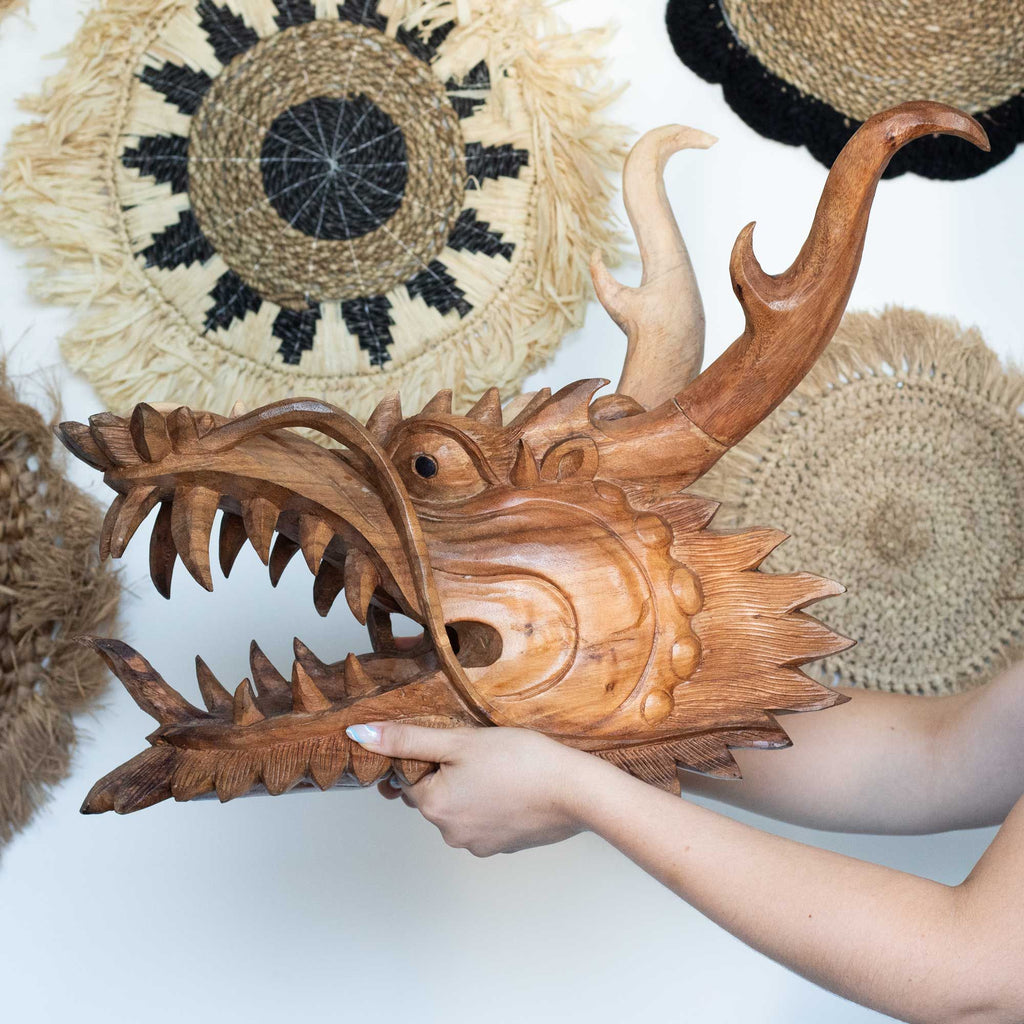 Dragon Head Carving - Large