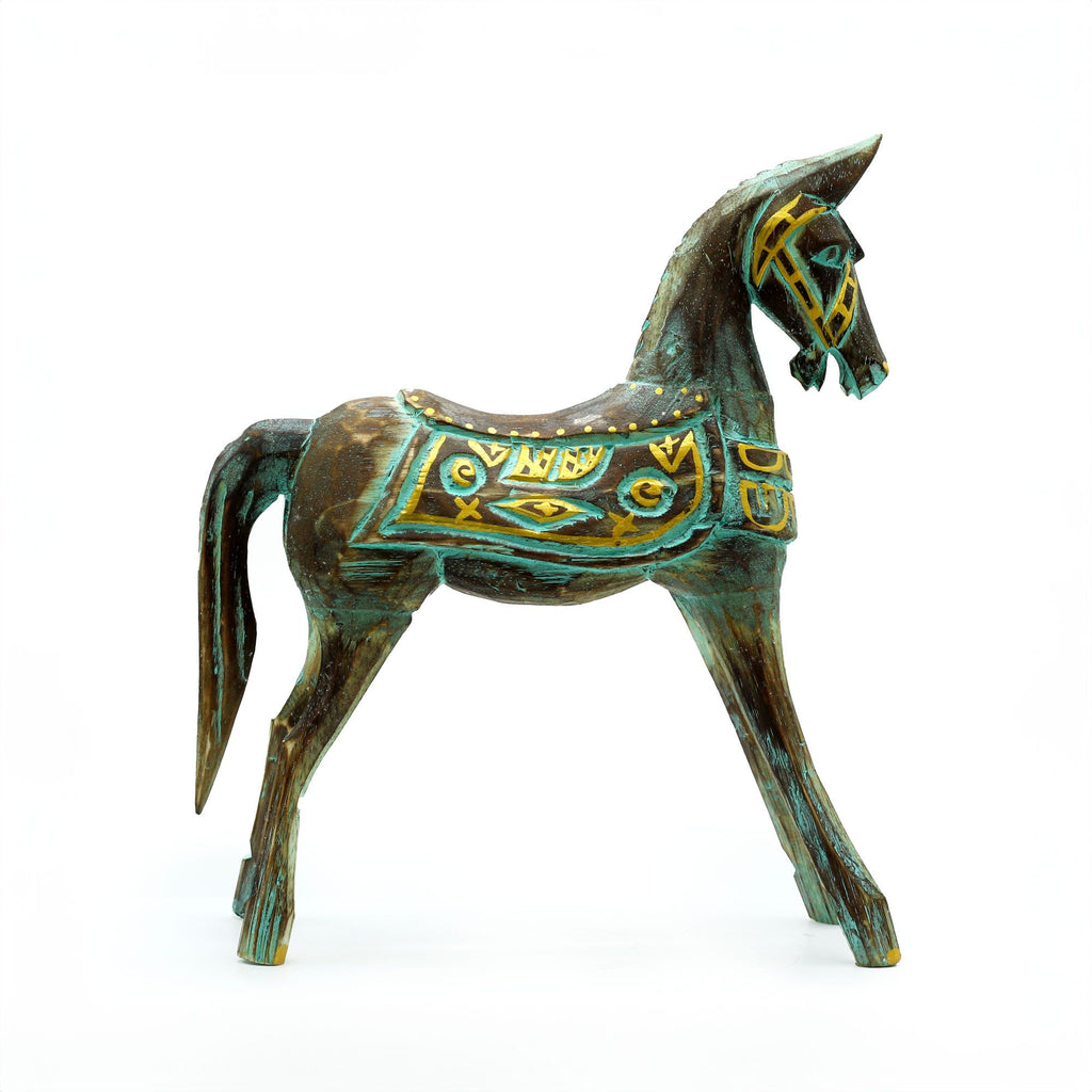 Horse - Gold & Turquoise - Medium