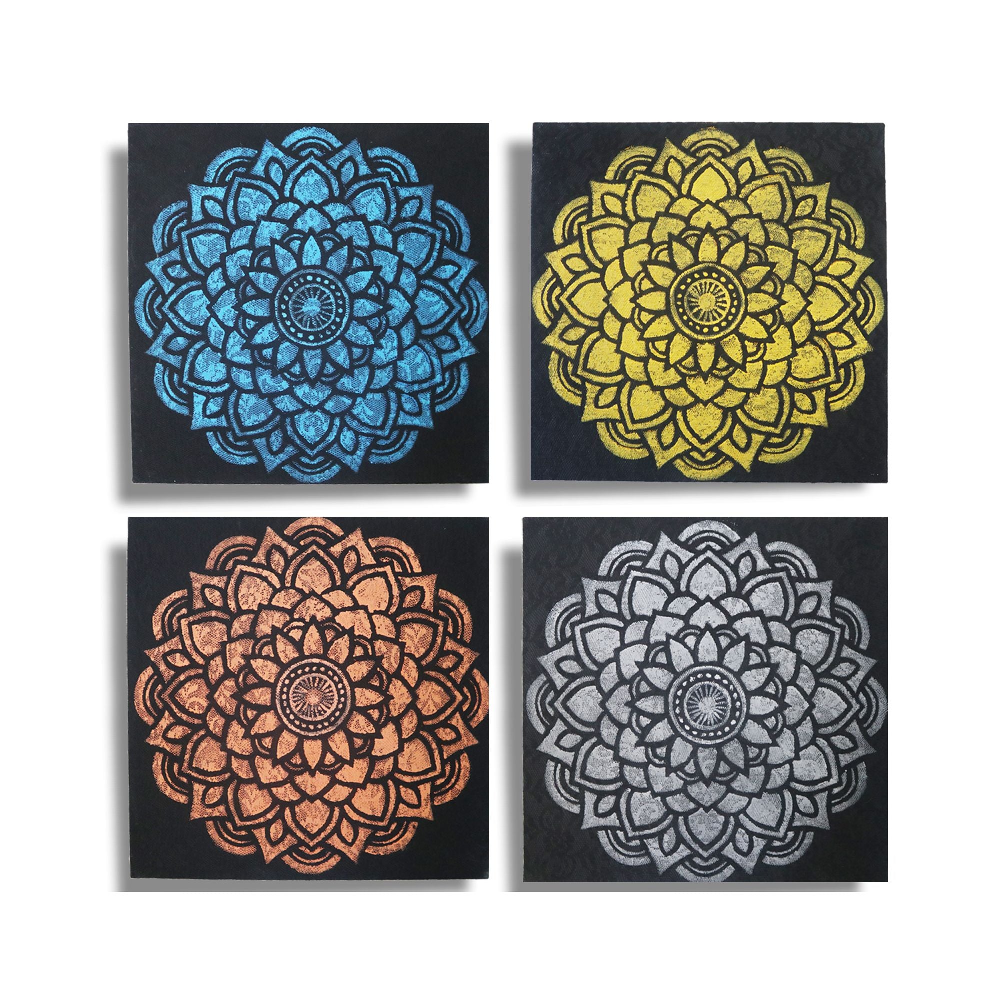 Set of 4 Mandala Brocade Detail 30cm x 30cm