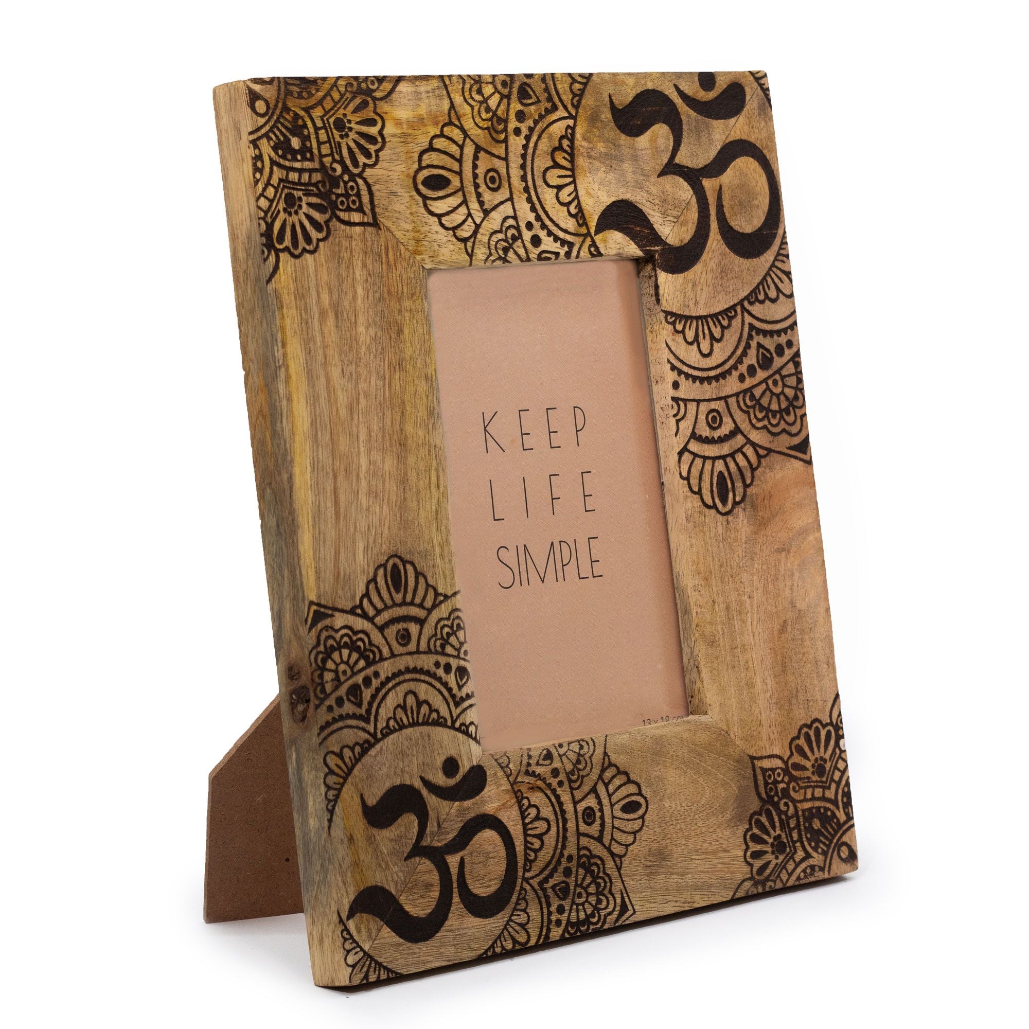 Mandala Black - Medium Mango Wood Picture Frame