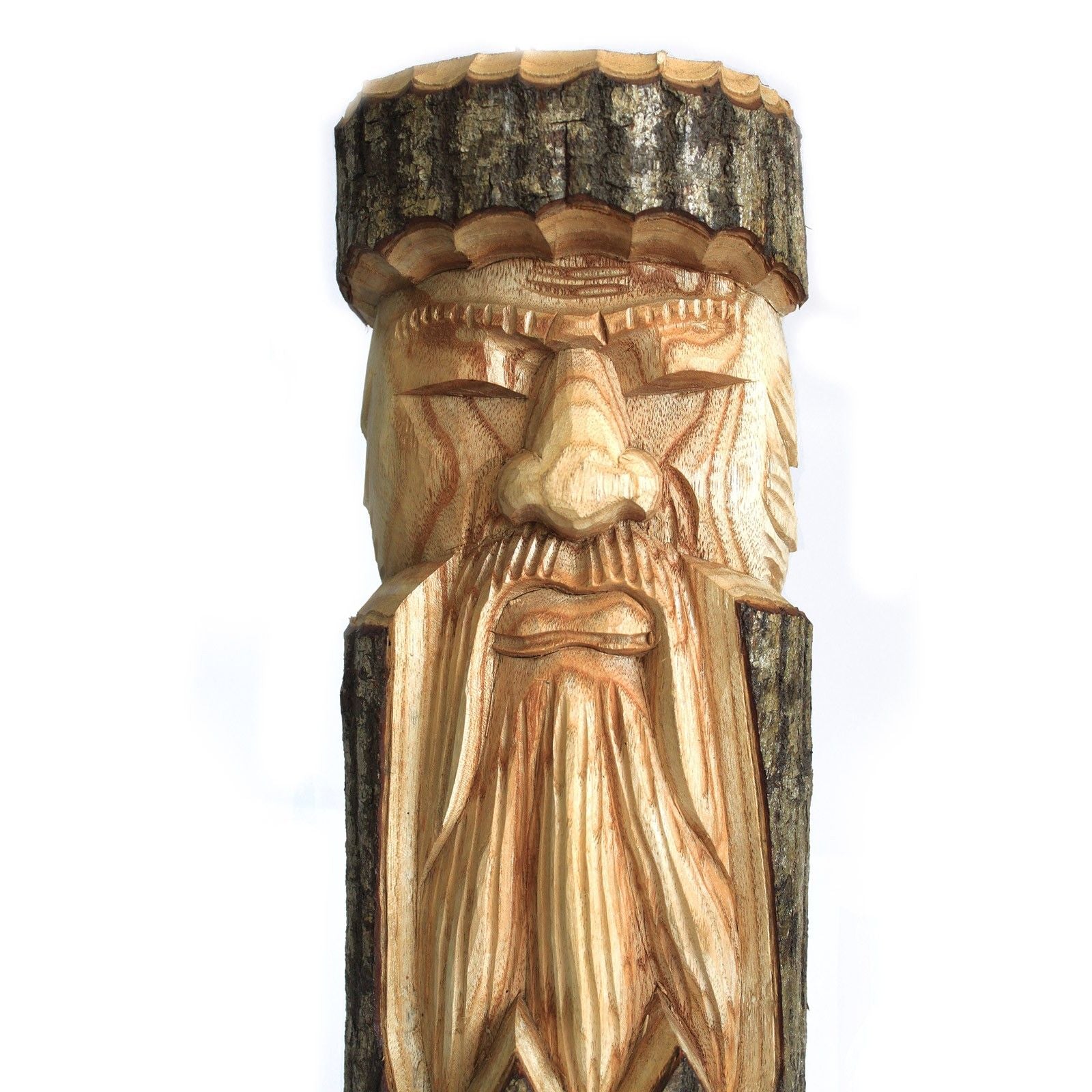 Tree Trunk Carving - Old Man
