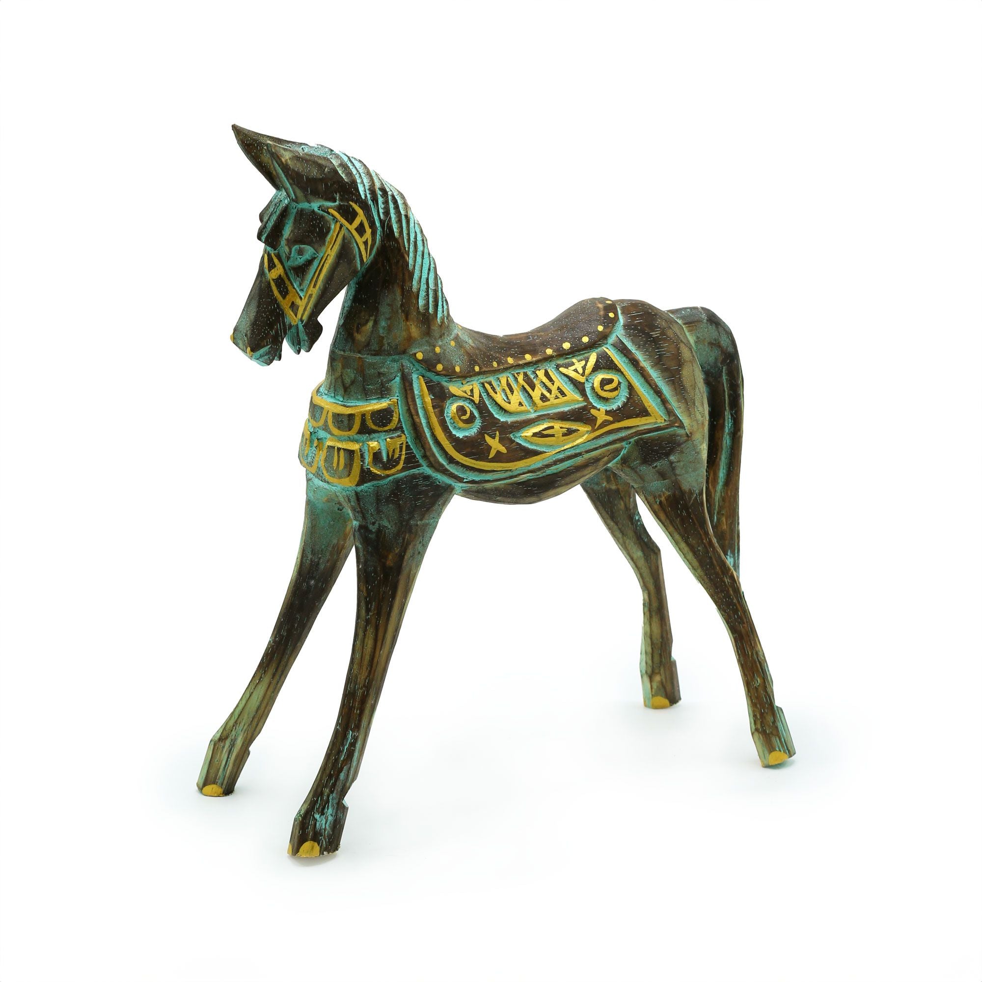 Horse - Gold & Turquoise - Medium