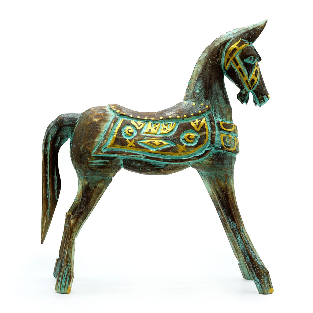 Horse - Gold & Turquoise - Large