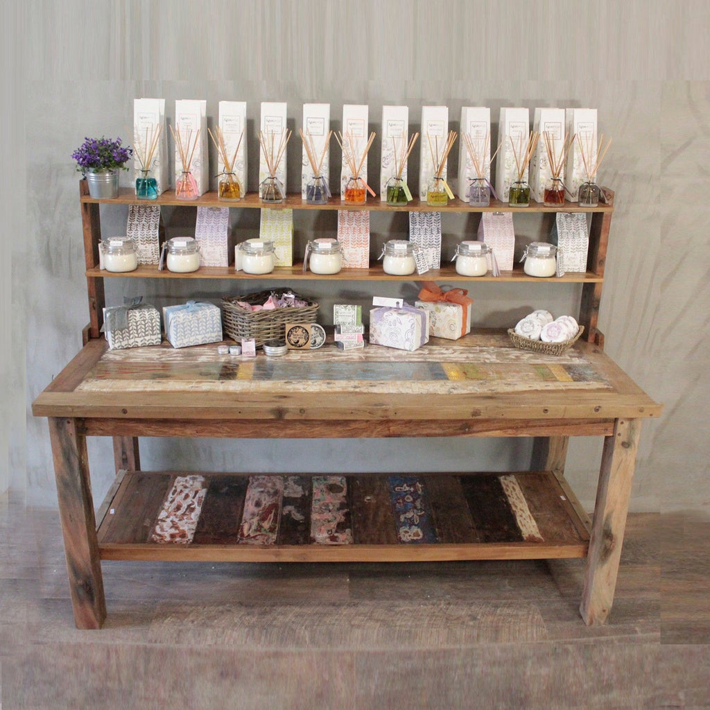 2.2m Standard Table with top shelf