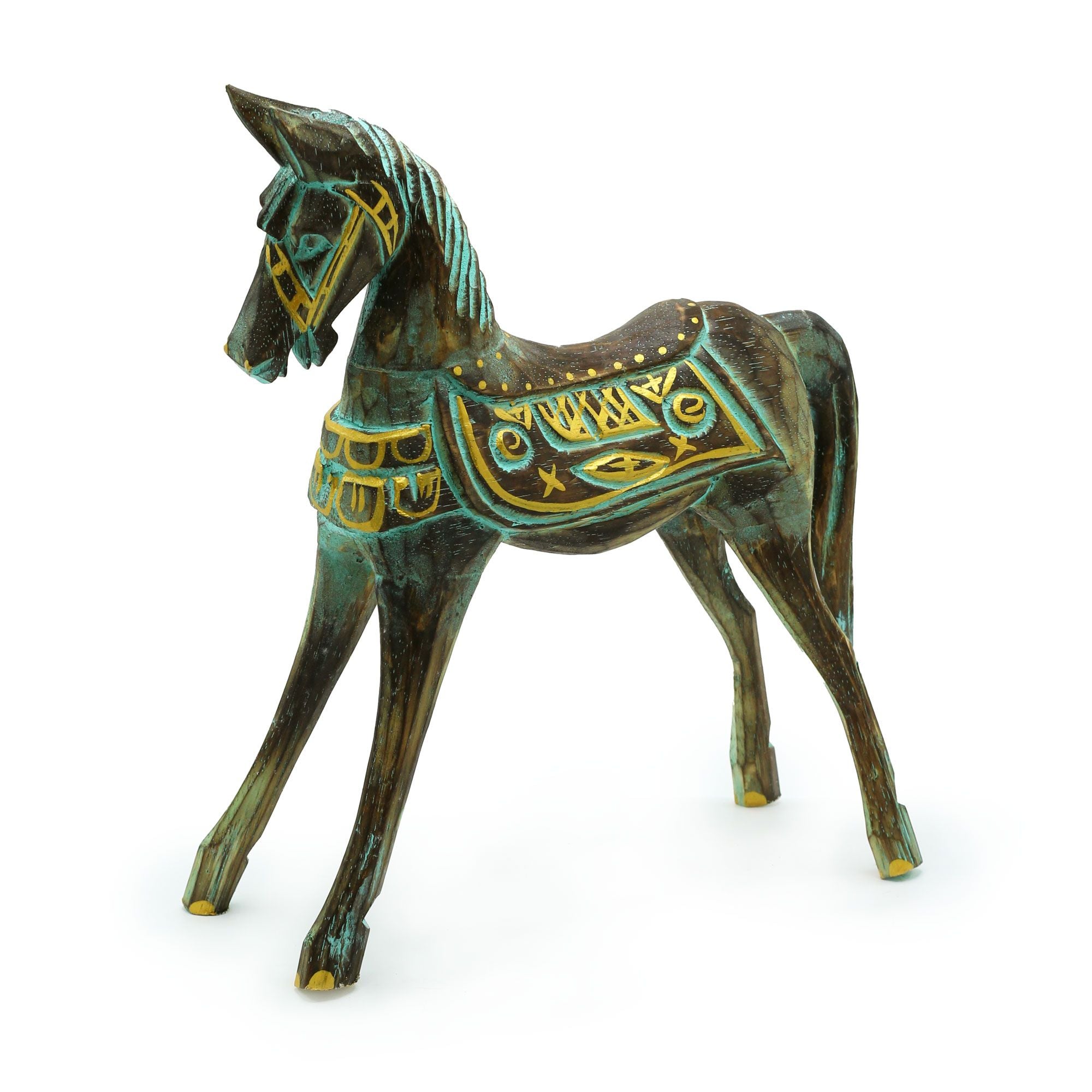 Horse - Gold & Turquoise - Large