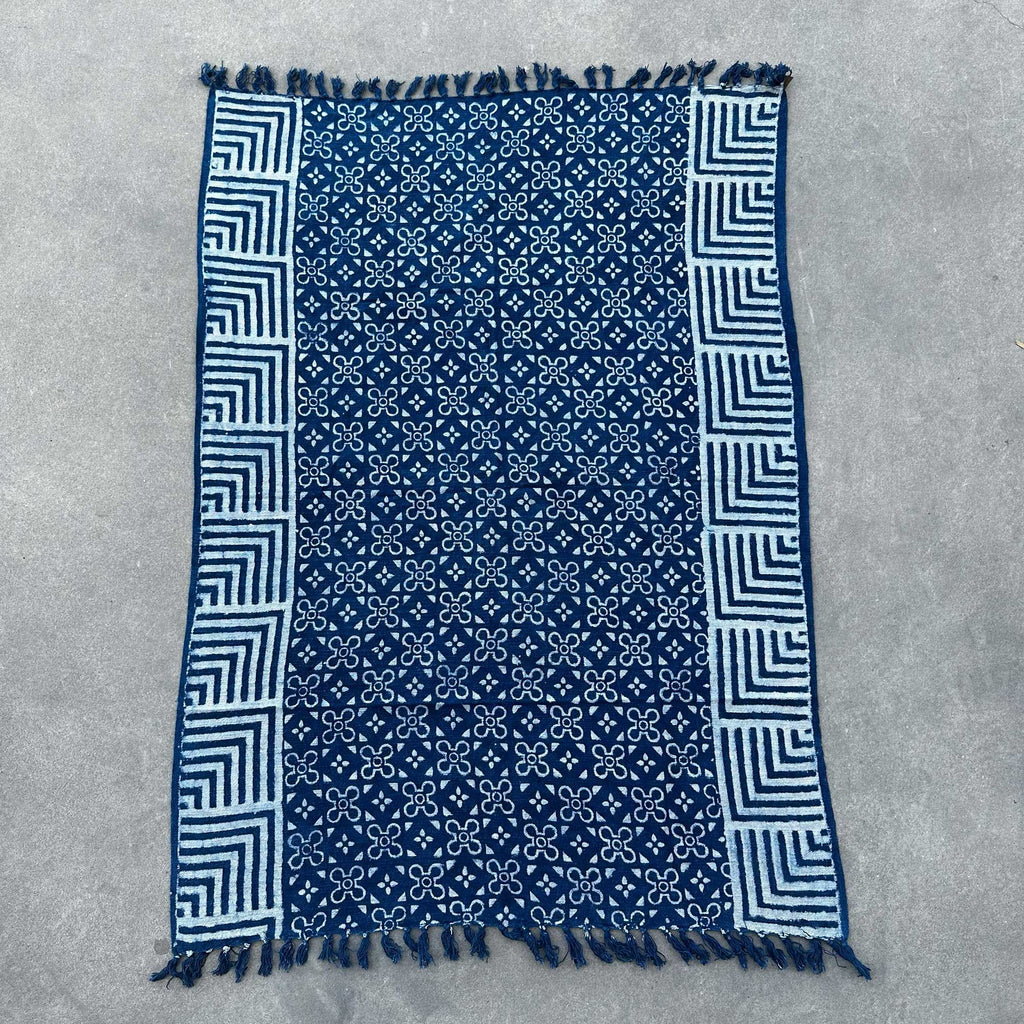 Handmade Indigo Throw - Kasba Tiles