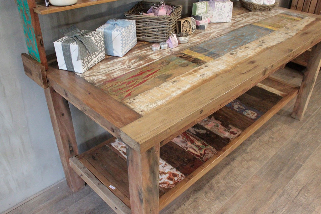 1.8m Standard Table with top shelf