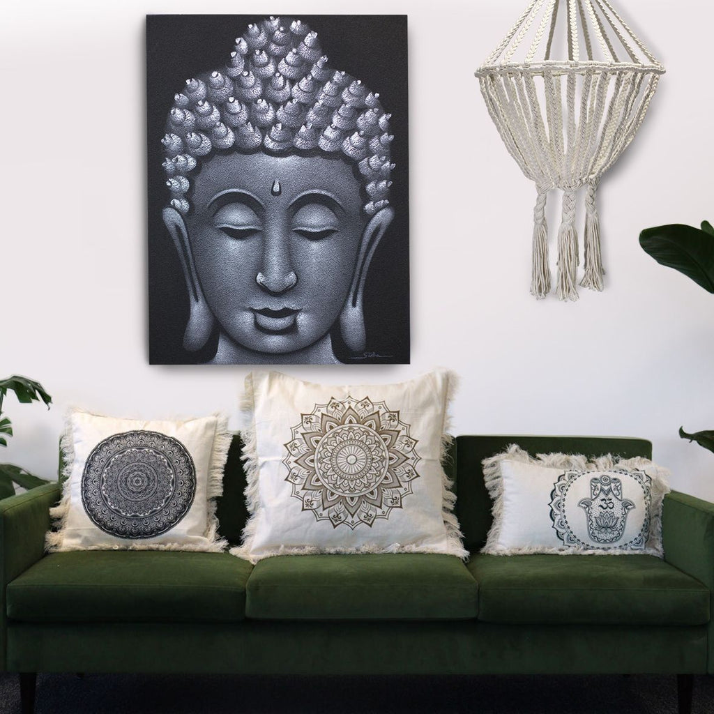 Lotus Mandala  Cushion Cover - Bronze