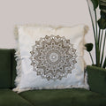 Lotus Mandala  Cushion Cover - Bronze