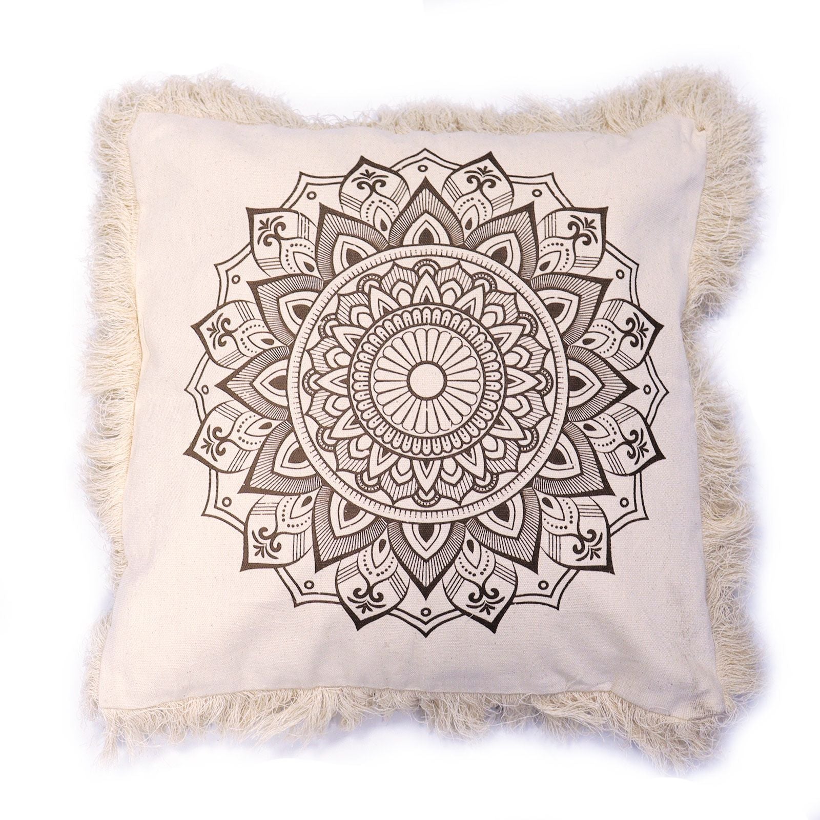 Lotus Mandala  Cushion Cover - Bronze