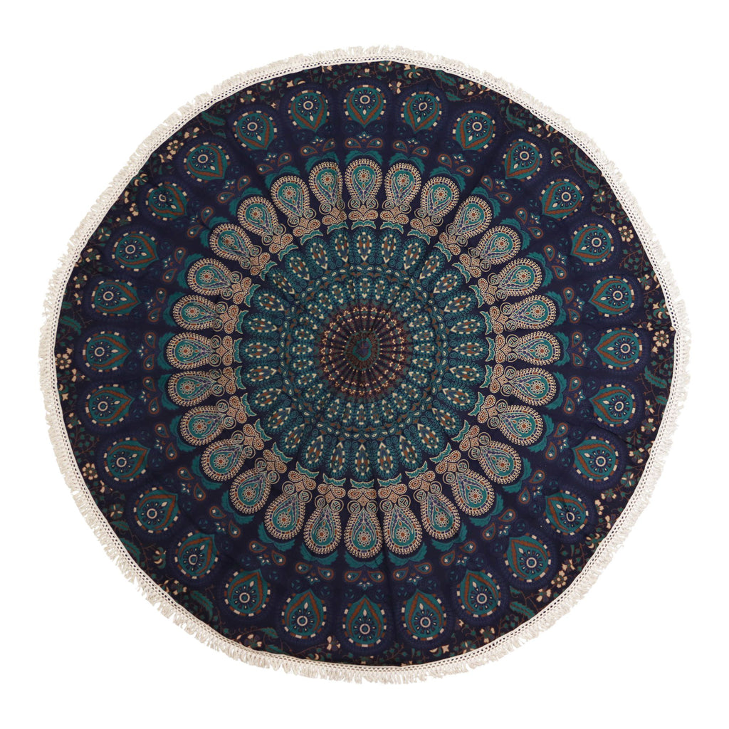 Mandala Roundy Art - Peacock Blues