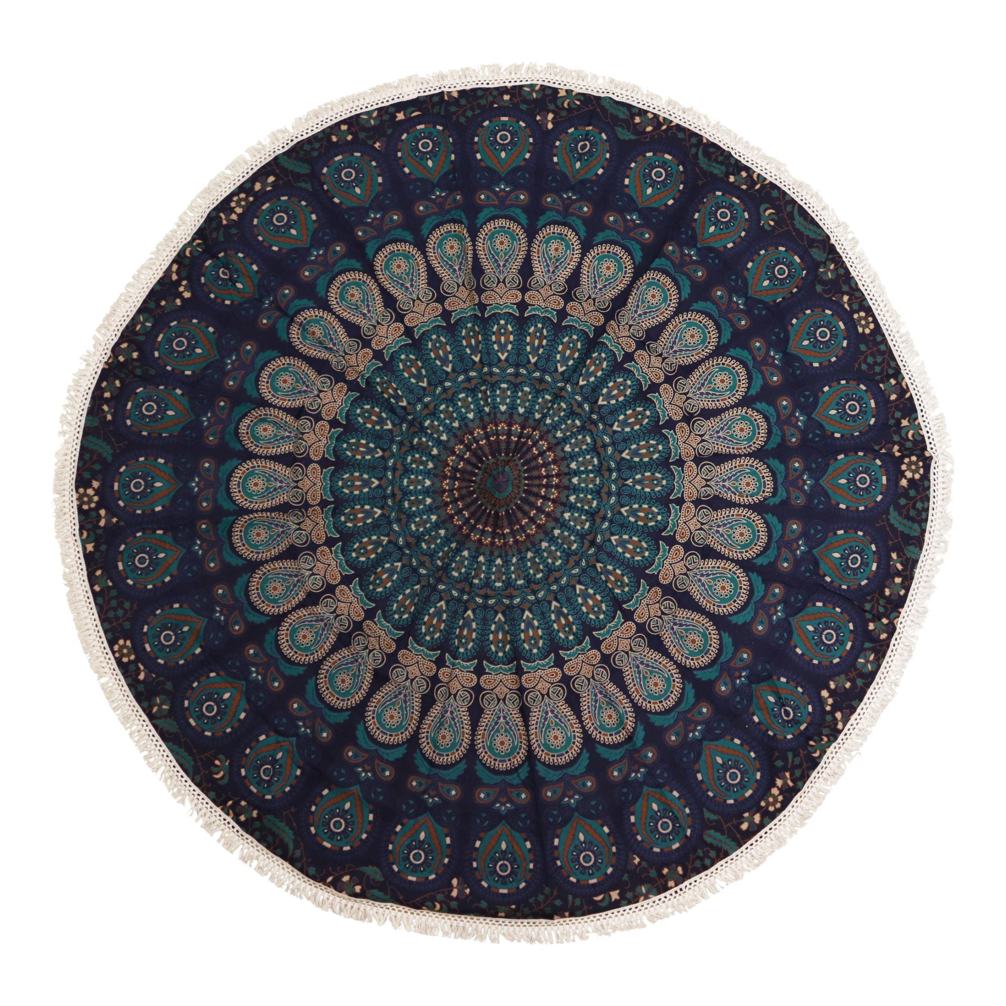 Mandala Roundy Art - Peacock Blues