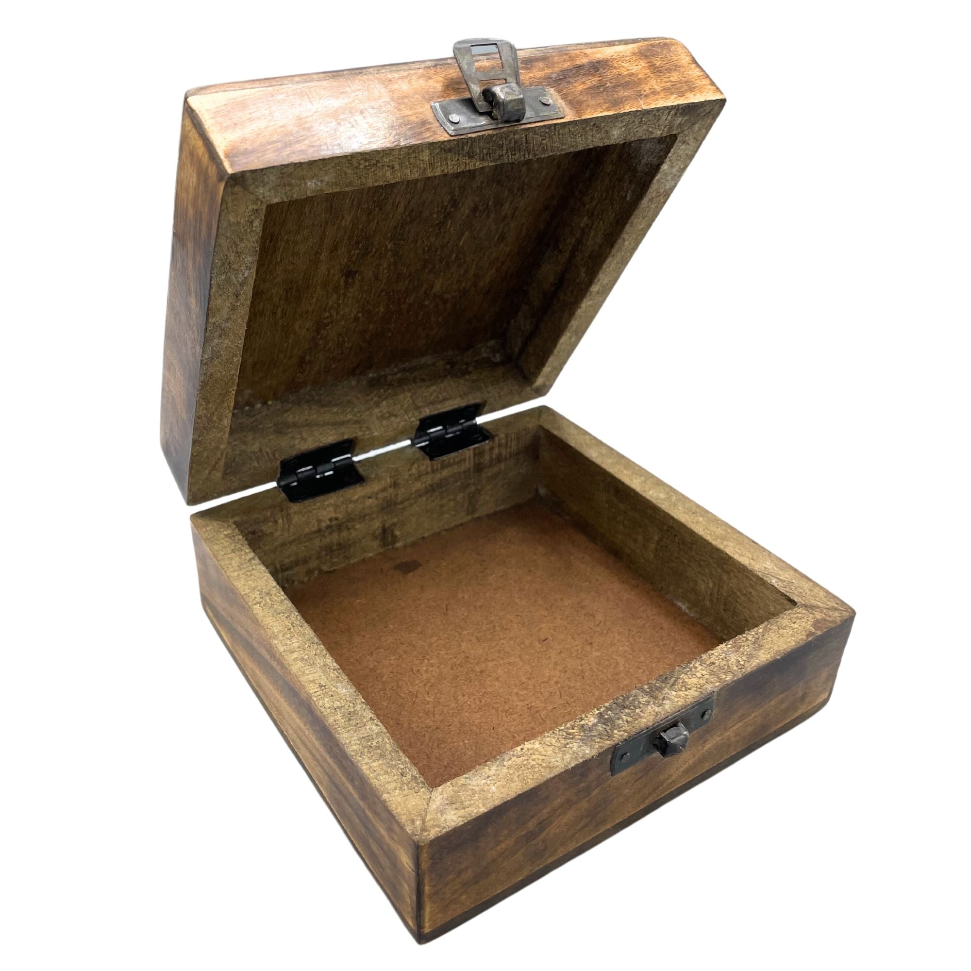 Mango Wood Keepsake Box - Buddha - Square