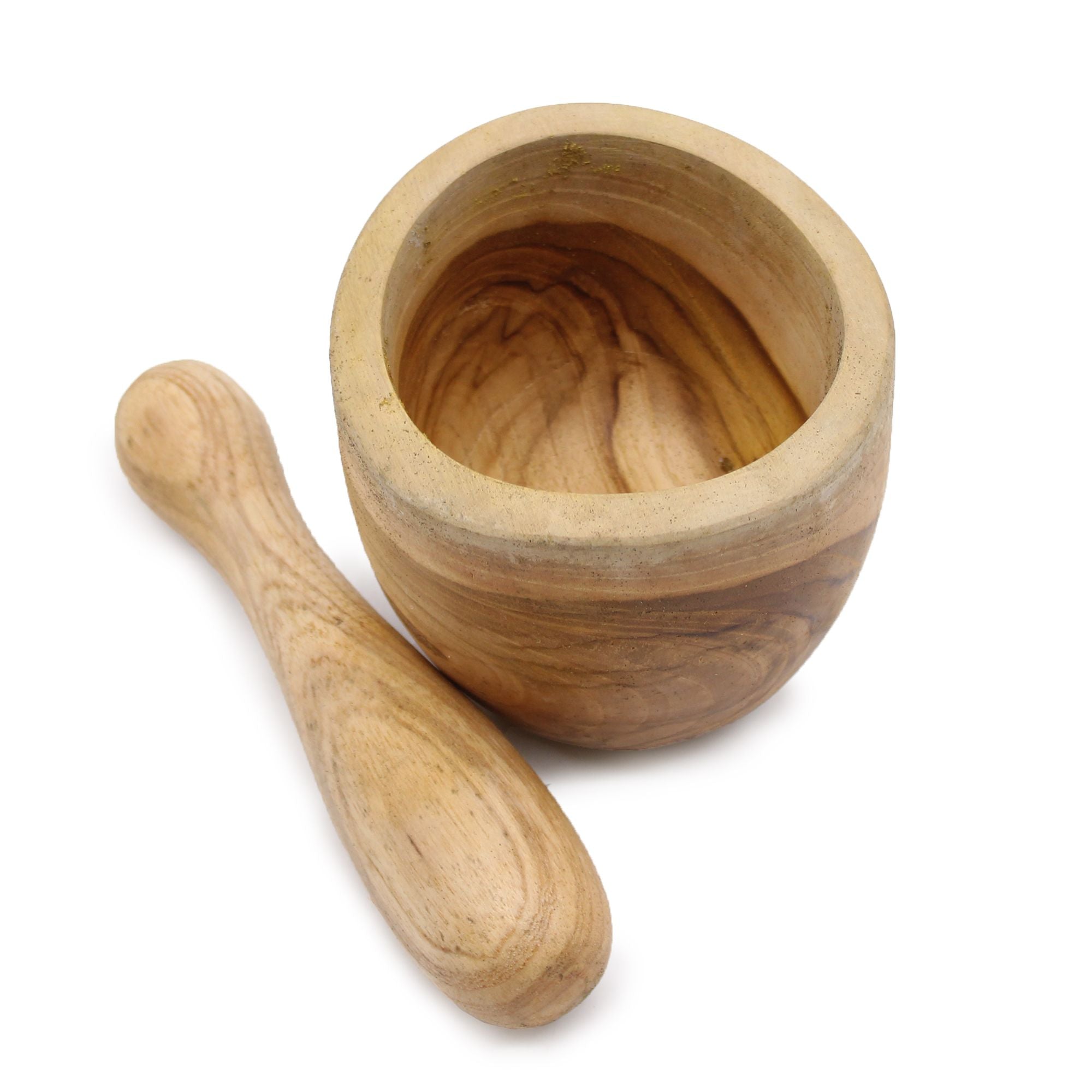 Hand-Carved Teak Mortar & Pestle Small