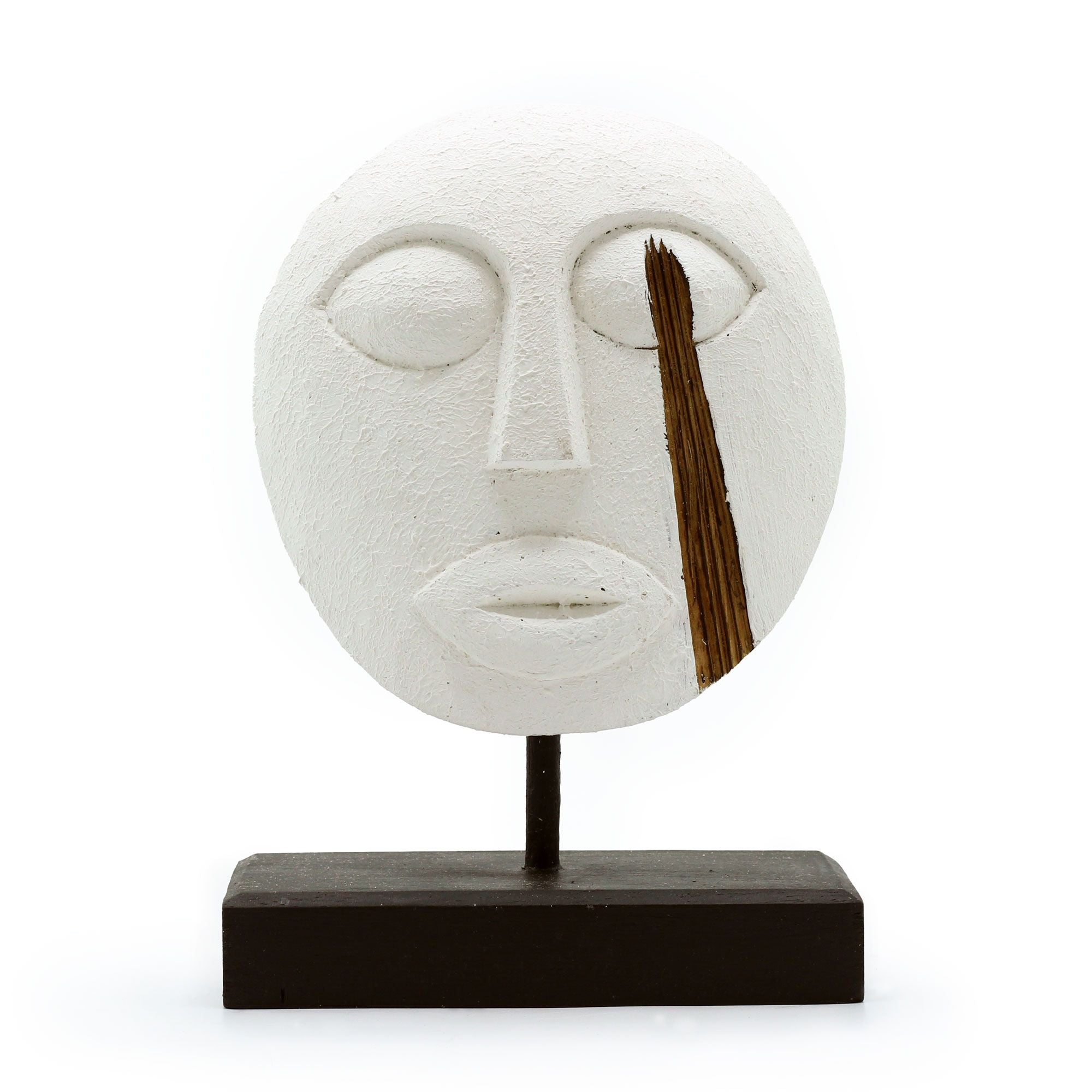 Timor Tribal Decorative Mask - White