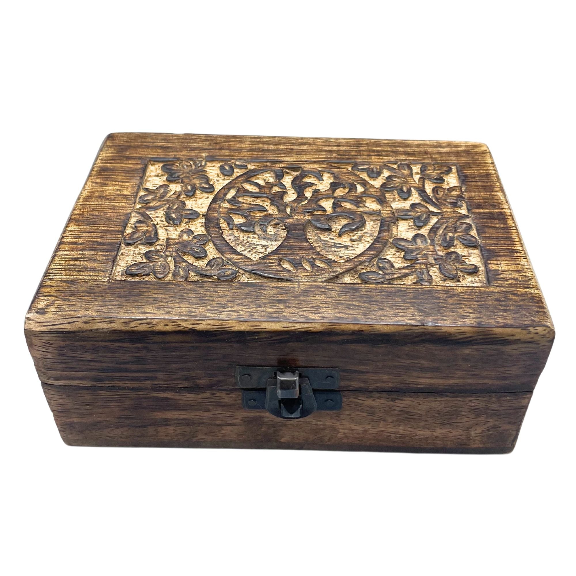 Mango Wood Keepsake Box -Tree of Life - Medium