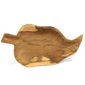 Teak Leaf Serving Bowl – Natural Wood