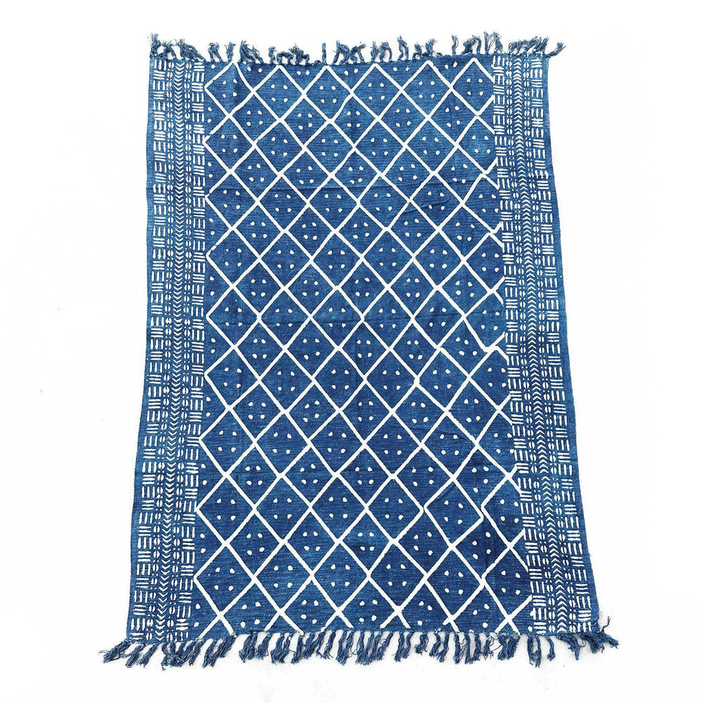 Handmade Indigo Throw - Midnight Heerak