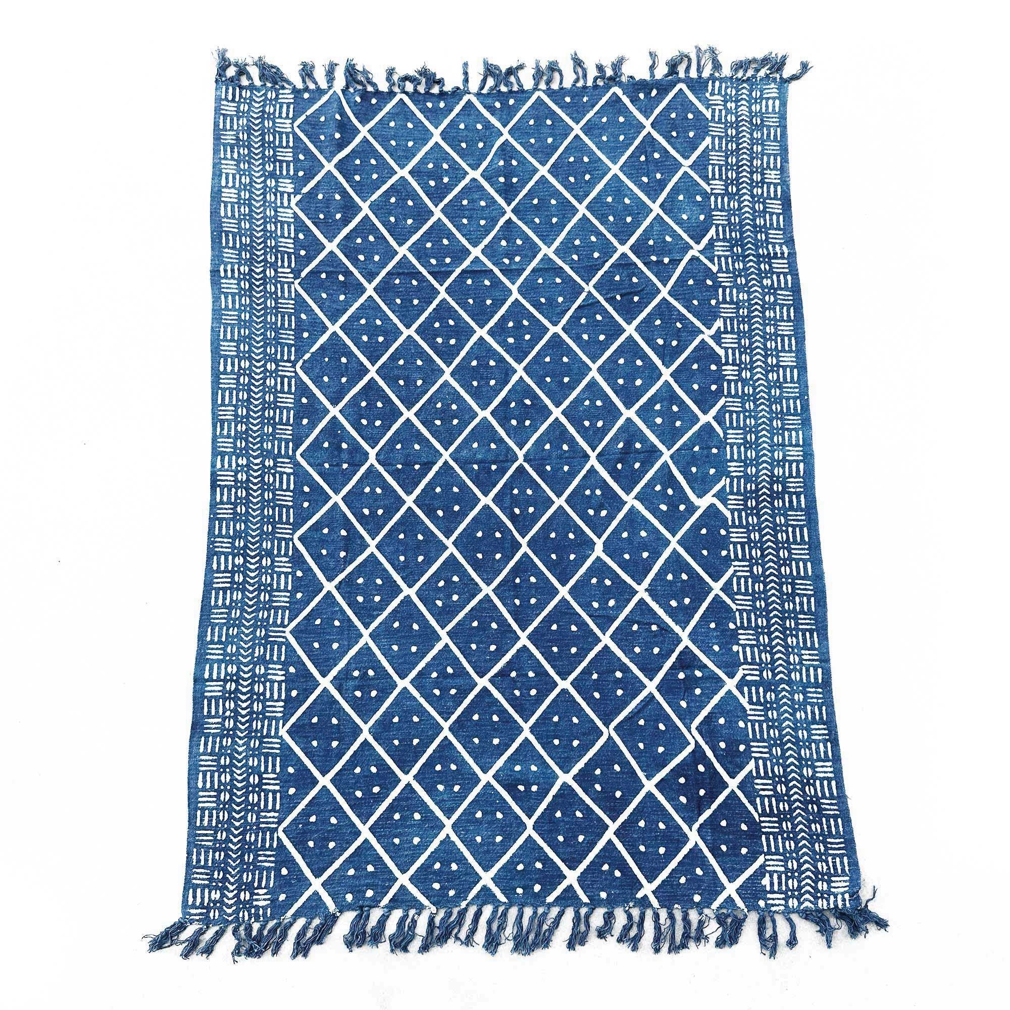 Handmade Indigo Throw - Midnight Heerak
