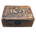 Mango Wood Keepsake Box - Om - Medium