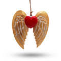 Gold Angel Wing & Heart with white detail