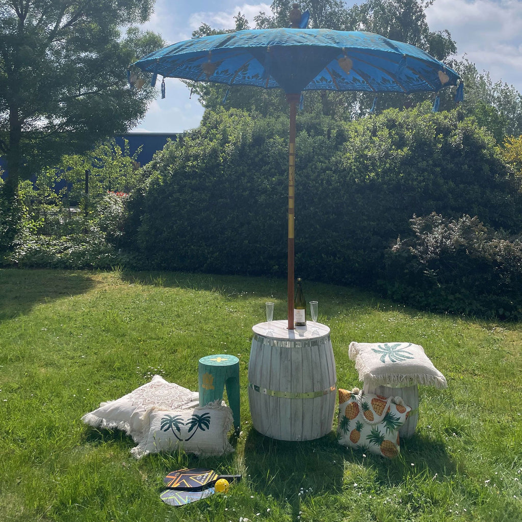 Hand-crafted Balinese Parasol Turquoise