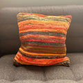 Rag Rug Cushion Cover - Sunrise Oranges