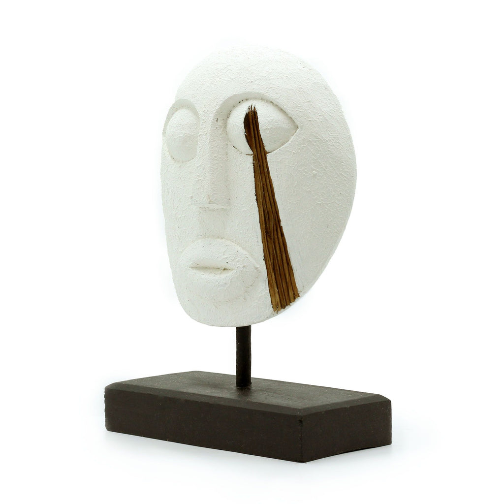 Timor Tribal Decorative Mask - White