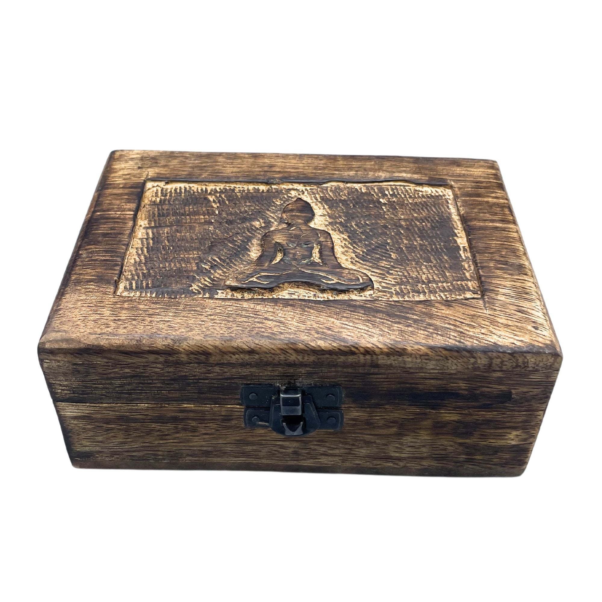 Mango Wood Keepsake Box - Buddha - Medium