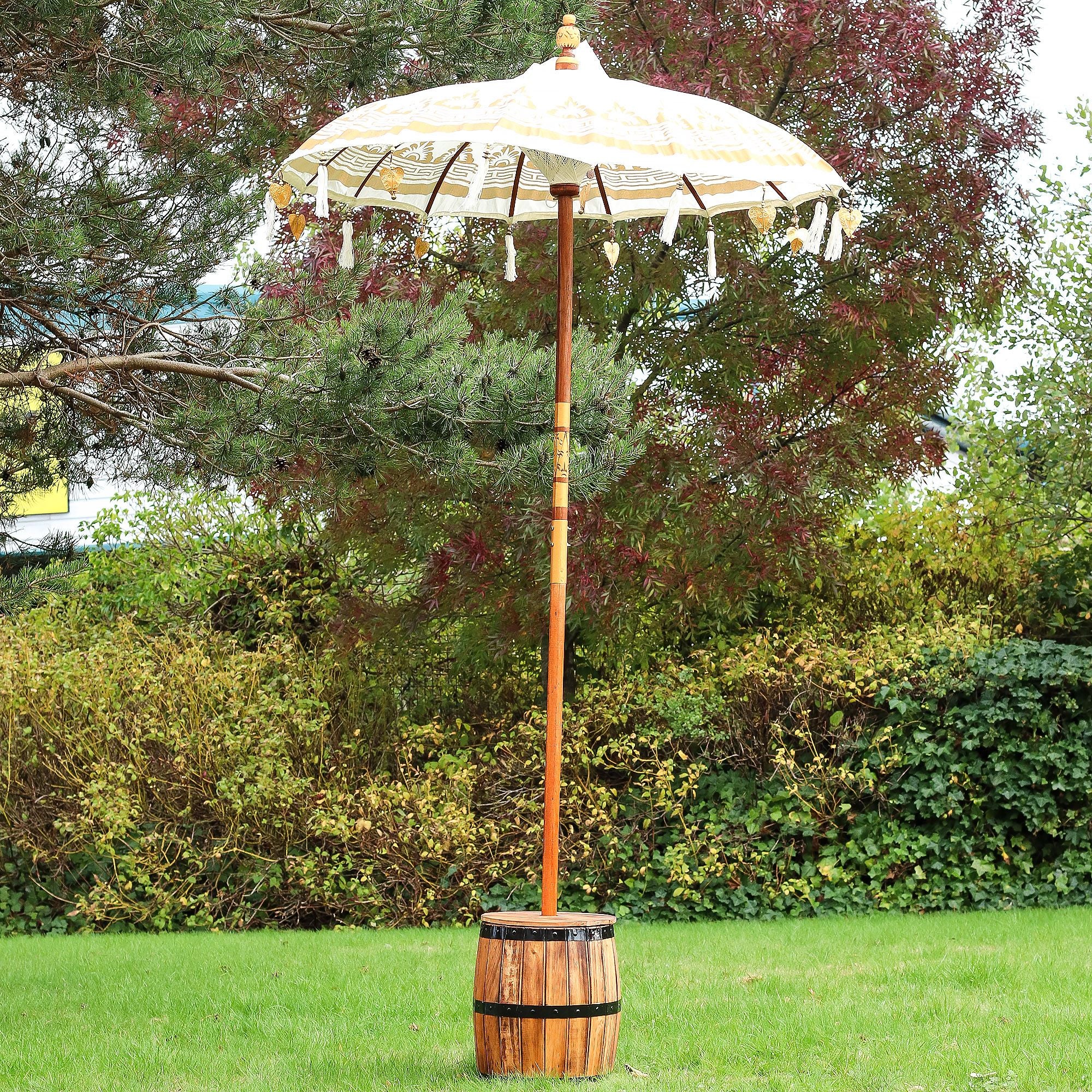 Hand-crafted Balinese Parasol Natural