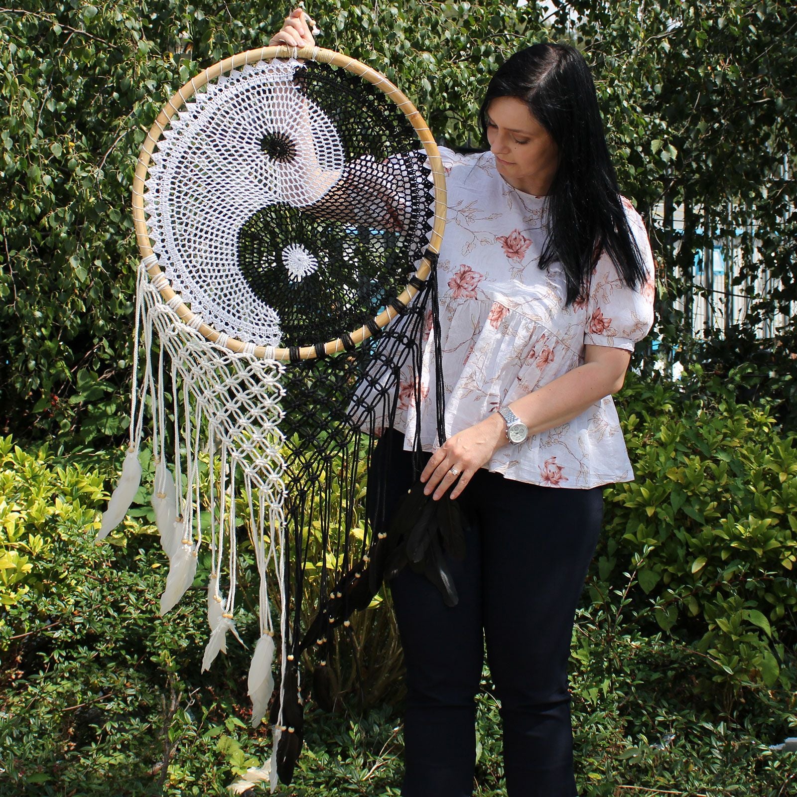 Bali Dream Catcher Ying Yang 50cm